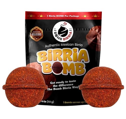 Authentic Birria Bombs - LARGE 2 pack by Bomb Birria - The Best Authentic Mexican Spice Mix for Birria Plates, Tacos, Quesabirrias, Tortas, Nachos