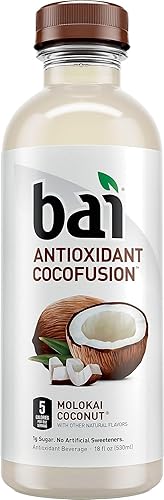 Bai Cocofusions Molokai Coconut, Antioxidant Infused Beverage, 18 Fl. Oz. Bottles (Pack of 12)