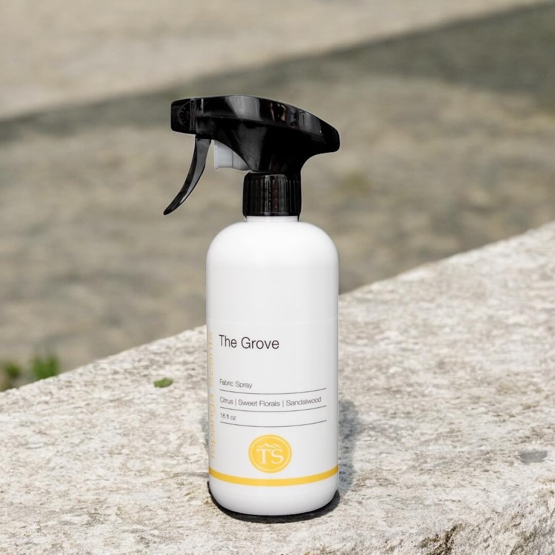 Topanga Scents The Grove Fabric Spray - 16 fl oz | Citrus, Sweet Florals & Sandalwood | Vegan, Phthalate?Free