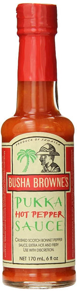 Busha Browne's Hot Pepper Pukka Sauce 5oz (Pack of 3)