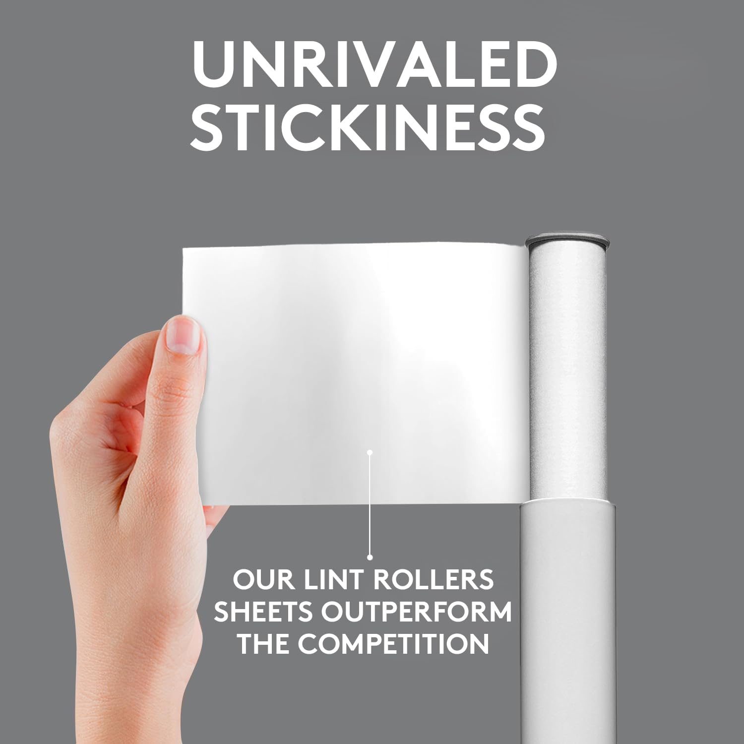 Flint Classic White Retractable Mini Lint Roller with 30 Extra Sticky Sheets, Small and Portable Lint Roller, Ideal Pet Hair Remover, Travel Lint
