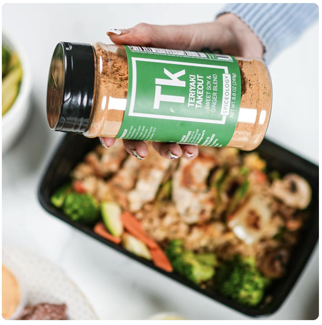 Spiceology Teriyaki Takeout Seasoning Blend, 8.8 oz | Sweet Soy, Ginger, Garlic & Green Onion | Seattle-Style Teriyaki Dry Rub & Marinade Seasoning |