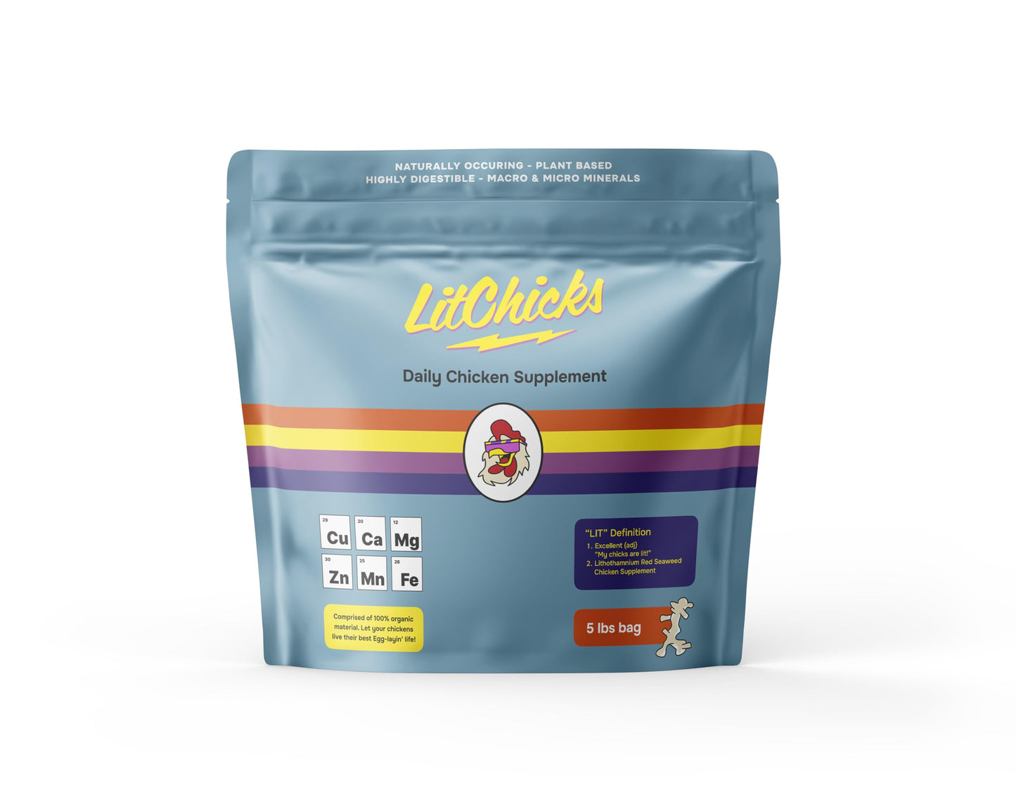 LitChicks’ Calcified Seaweed for Laying Chickens - Crushed Oyster Shell Alternative - Highly Digestible - Single Ingredient - Helps with Egg Laying