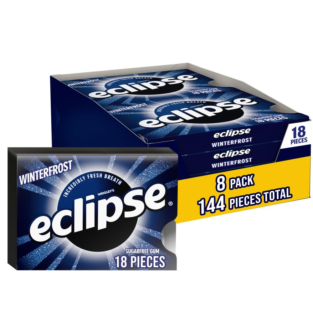 (8 Pack) ECLIPSE Winterfrost Sugar Free Chewing Gum Bulk Pack, 18 Piece