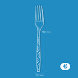 Amazon Basics Disposable Clear Plastic Forks, Premium Quality, BPA Free, for Everyday Use, 48 Count