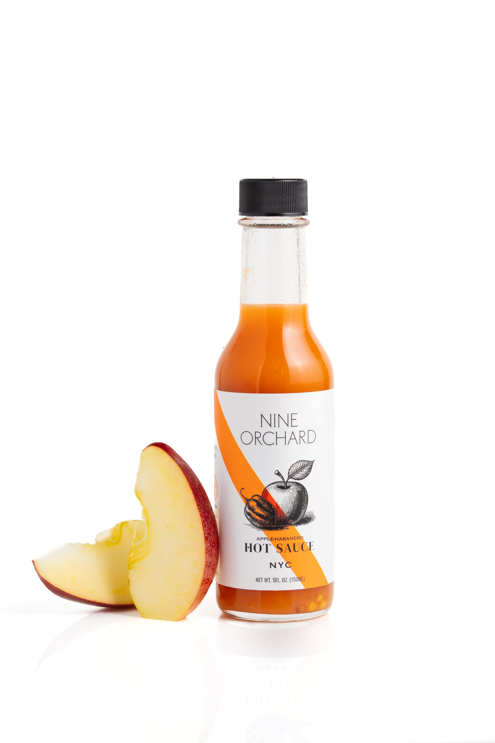 Nine Orchard Apple Habanero Hot Sauce, 5 fl oz, 2 Pack Gluten-free | All-natural ingredients | No artificial preservatives | Small-batch crafted