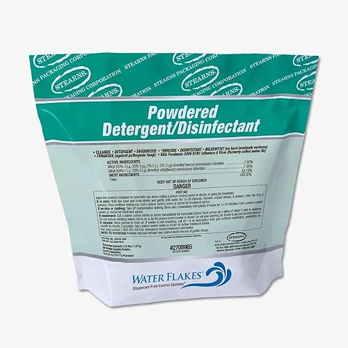 Stearns Water Flakes Powdered Detergent Disinfectant in Premeasured Packets (2 Pails per Case; 90-0.5 oz. Packets per Pail)