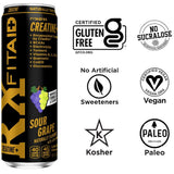 FITAID RX Recovery Blend Plus Creatine, Contains BCAAs, Glucosamine, Turmeric, B-Complex, Electrolytes, 12 Fl Oz (Pack of 12)