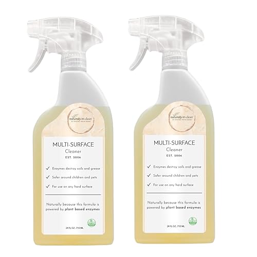 naturally it's clean Multi-Surface Cleaner Ready To Use Spray| 24 Oz Spray Bottle | 2- Pack