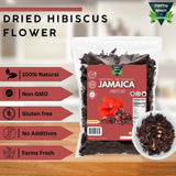 Green Royalty Jamaica (Hibiscus) 4 oz - 100% Natural Dried Hibiscus Flowers - Non-GMO, Gluten-Free, Caffeine-Free Herbal Infusion - Perfect for Hot or