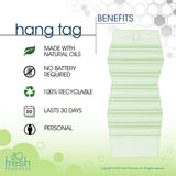 Fresh Products Hang Tag Air Freshener for Small Spaces Discreet Made with Natural Oils Suction Cup to Flat Surfaces Made in the USA Herbal Mint 12