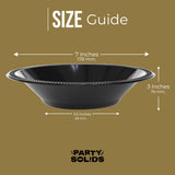 Exquisite Party Solids 12 Oz Black Plastic Bowls Disposable Bowls for Hot Food Soup 100 Pcs - For Soup, Salad, Cereal, Desserts & Party Supplies