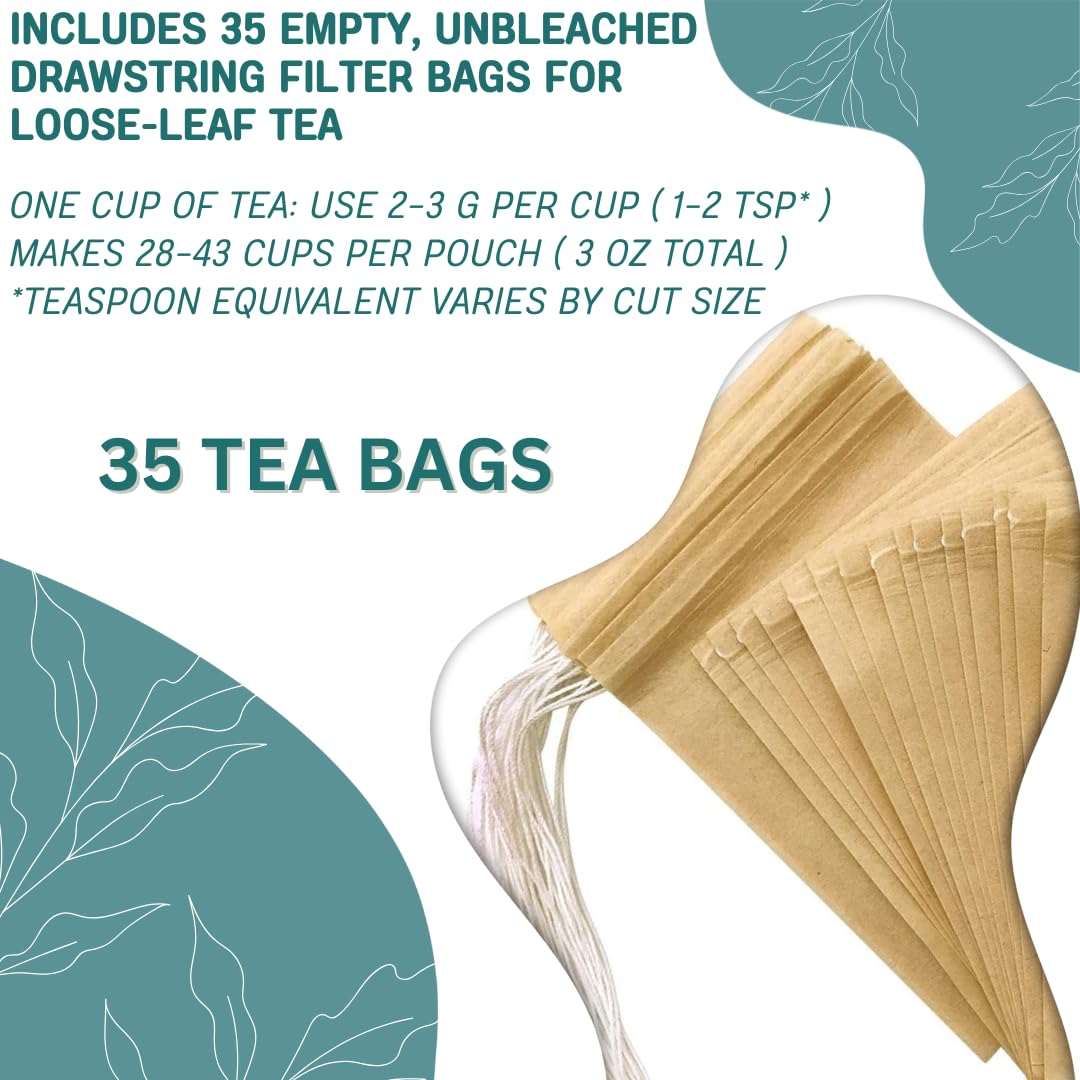 Probiotic Support Herbal Tea - Gut Balance & Digestive Comfort Blend | Dandelion, Chicory, Burdock, Elecampane & Peppermint | Caffeine-Free | + 35