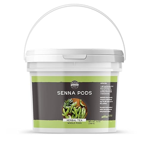 BIRCH & MEADOW 1 Gallon, Whole Senna Pods, Herbal Tea, Mild Bitter Taste (12 Ounce)
