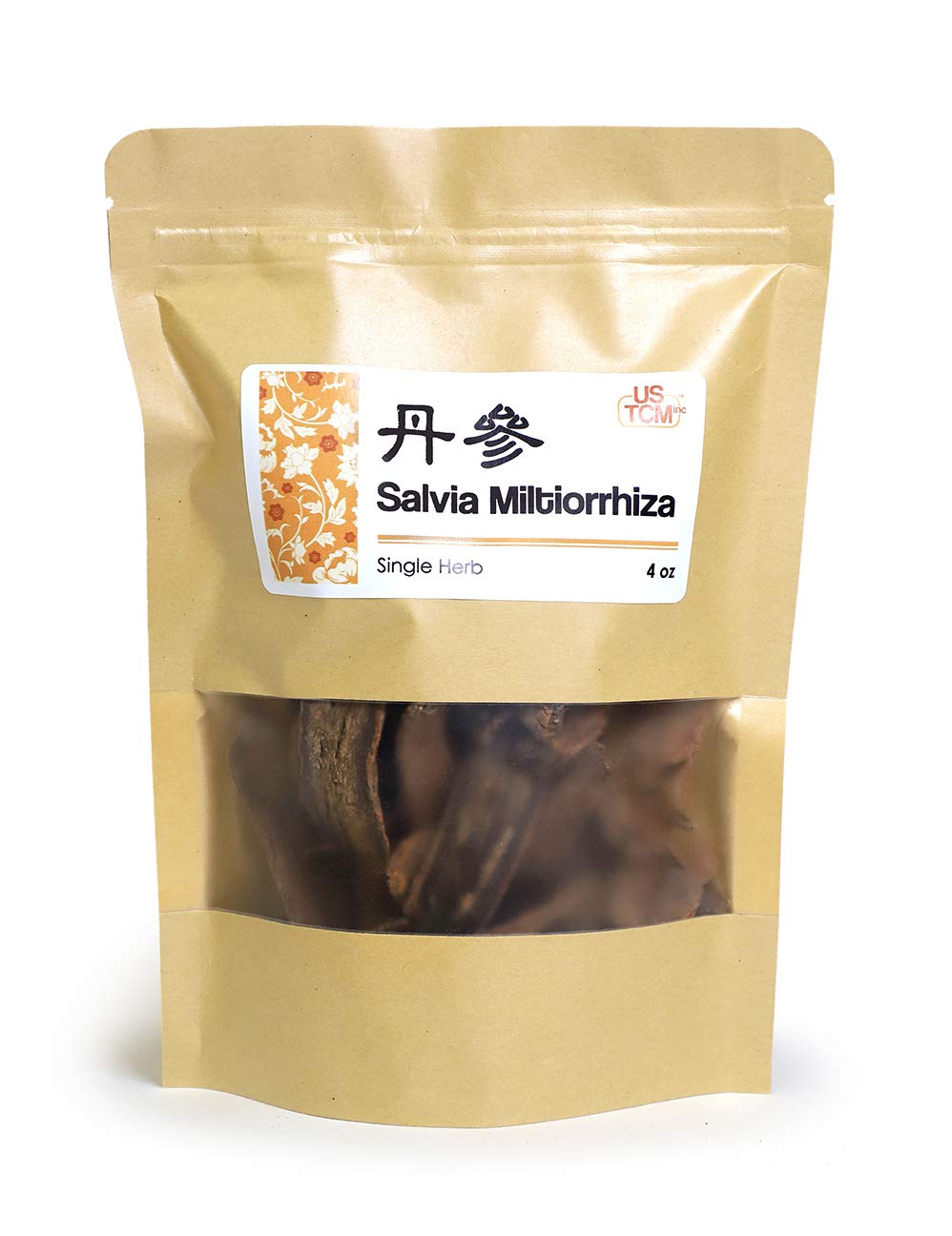 NEW PACKAGING Salvia Miltiorrhiza Red Sage Roots Dan Shen Danshen ?? 4 Oz.