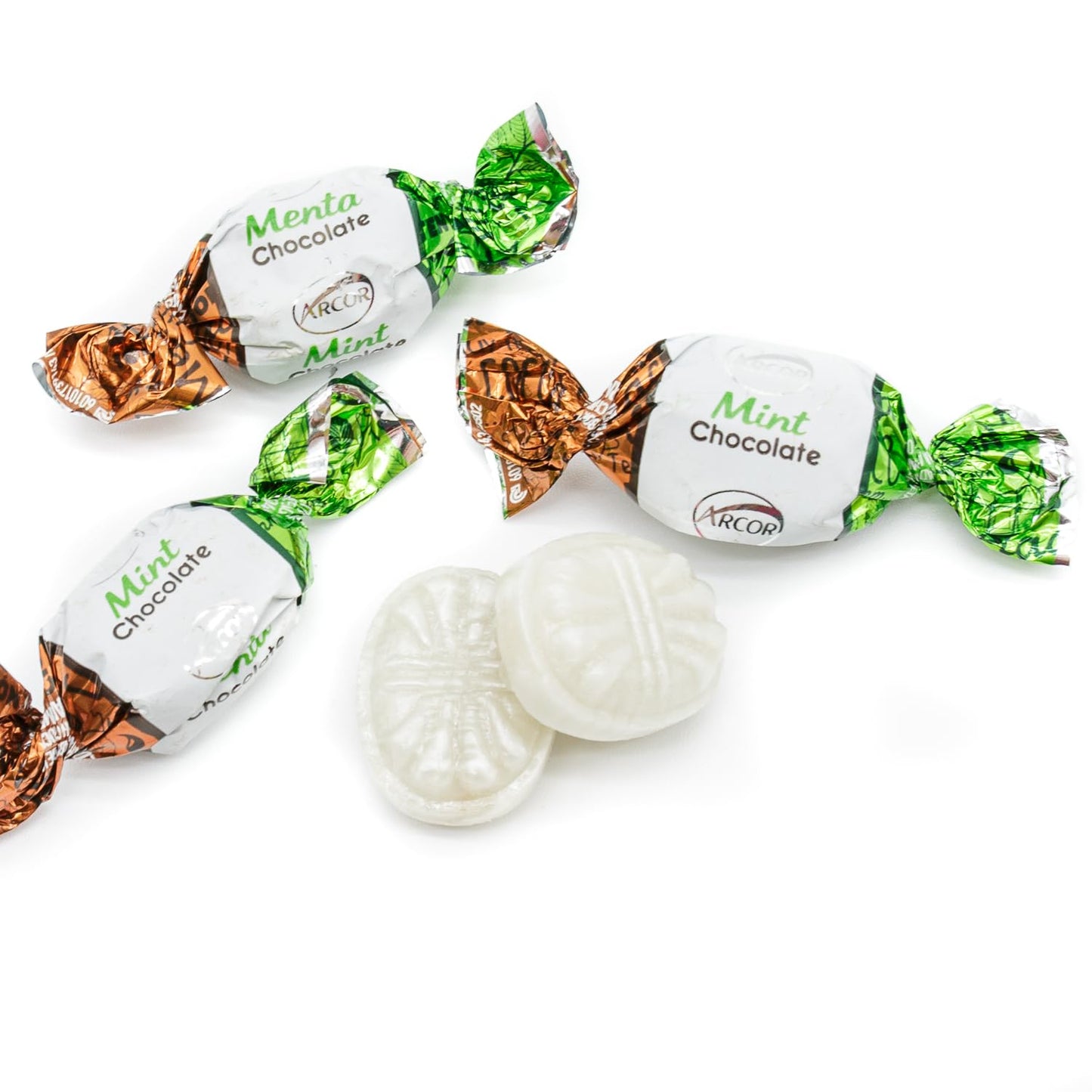 Chocolate Filled Mints Individually Wrapped 1 lb - Mint Hard Shell with Chocolate Filled Center, Old Fashioned Candy