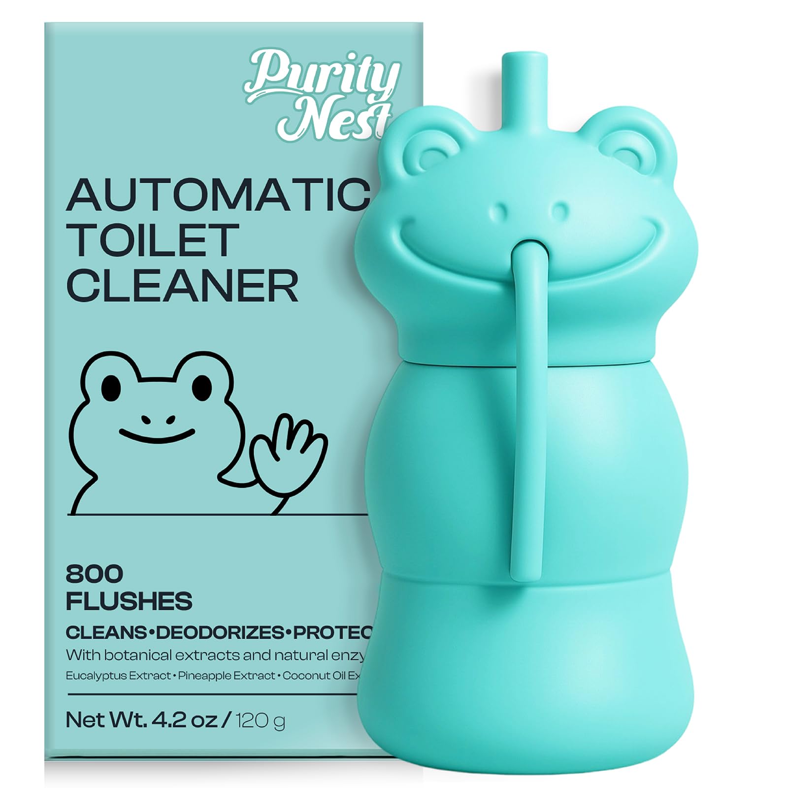 PurityNest Toilet Bowl Cleaners, Automatic Long-Lasting Tank Cleaner Bottles with Light Fresh Scent, Easy to Use for Home & Office Cleaning, Blue