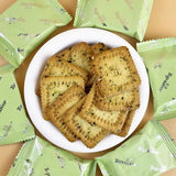 12-Vegetable Crunchy Crackers, Sesame Biscuits, 208g, Individually Wrapped Snacks