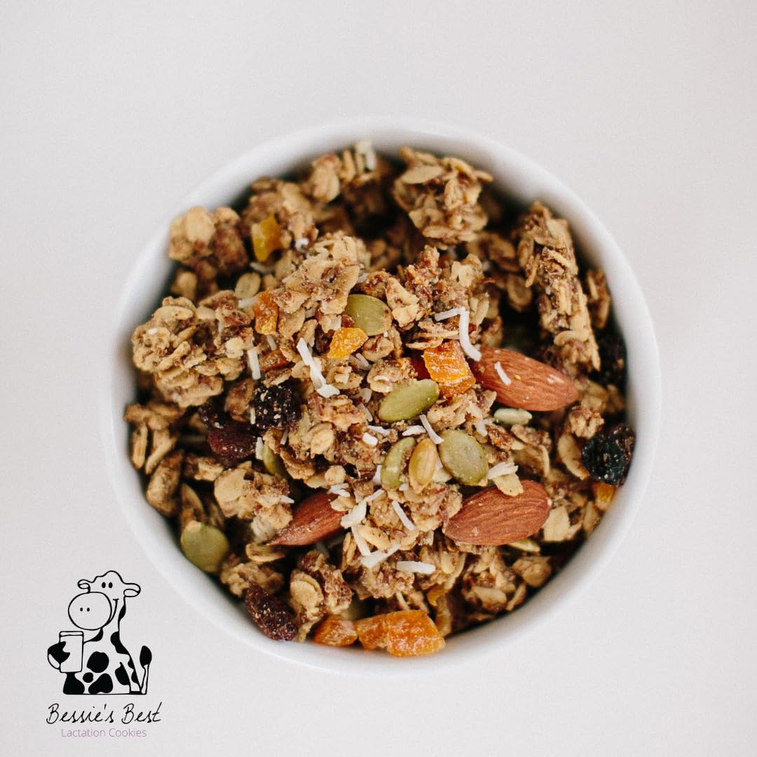 Bessie’s Best Lactation Granola | Dairy-Free Lactation Support | Milk Boosting Cookie Alternative | Nursing Snacks | Breastmilk Boosting | Increase
