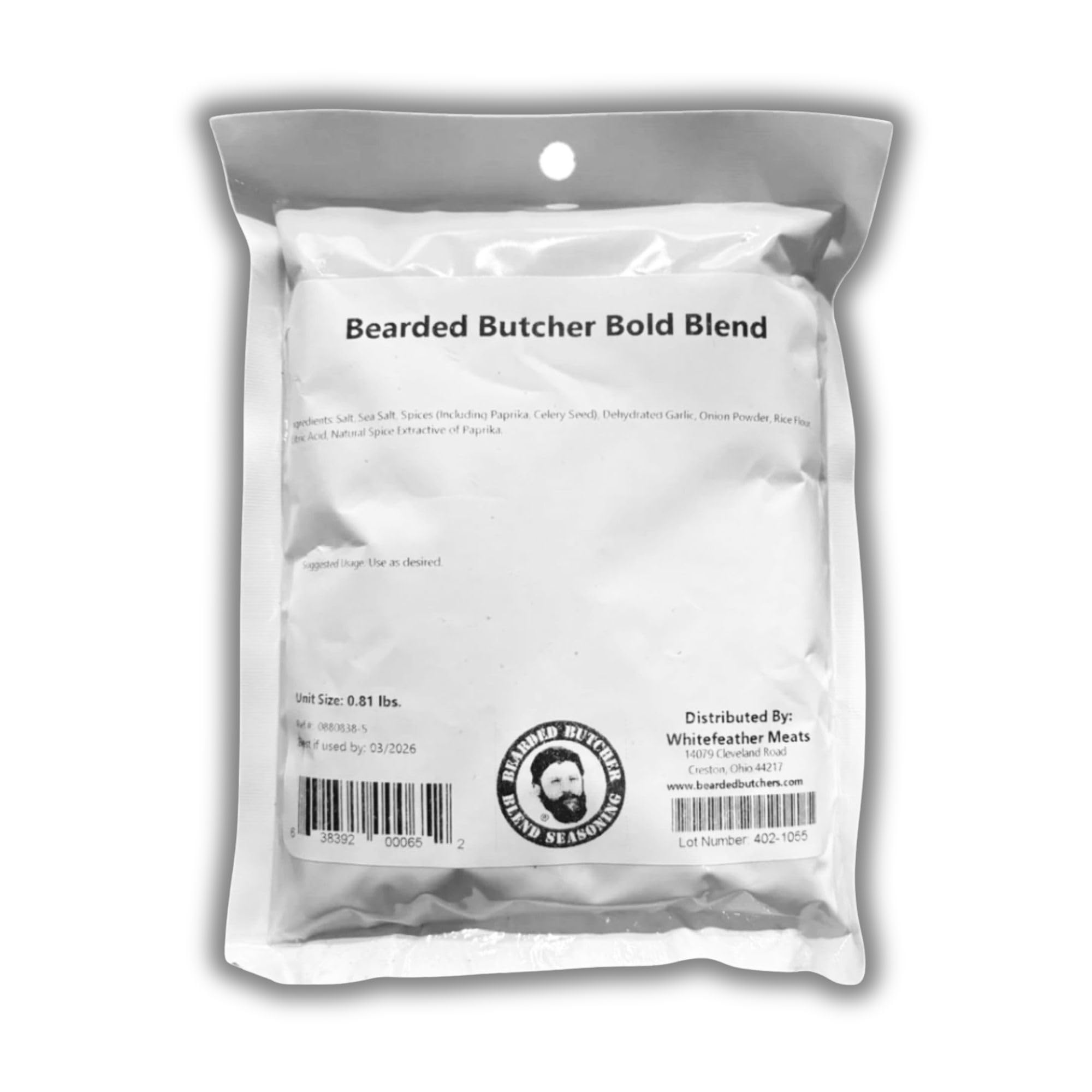 Bearded Butchers Bold Blend Seasoning, 13oz - No MSG or Sugar - For Up to 25 lbs of Meat - Perfect for Jerky, Brats, Sausages, and More - Primal Salt