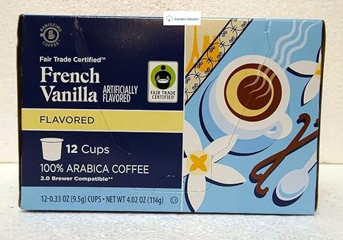 Barissimo French Vanilla Coffee Single Serve 12 Cups Box Fair Trade Certified