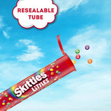 SKITTLES Littles Original Chewy Candy Mega Tube Resealable On the Go Treat for Road Trips, Lunch Treat, Movie Night Snack , Share Size, 1.9 oz Tube