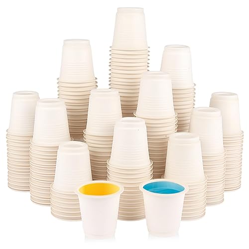 SHAUMN 3 oz 300 Pack Compostable Disposable Bathroom Mouthwash Cups, A Great Replacement for Paper Ones,Used for Mini Snack,Hot/Cold Drinking Cup