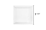 Exquisite Disposable-Clear-Plastic-Plates-Square Linear (40 Pack) Wedding Dinner Fancy Tableware Dishes (7.5 Inch., Clear) Single Size Set