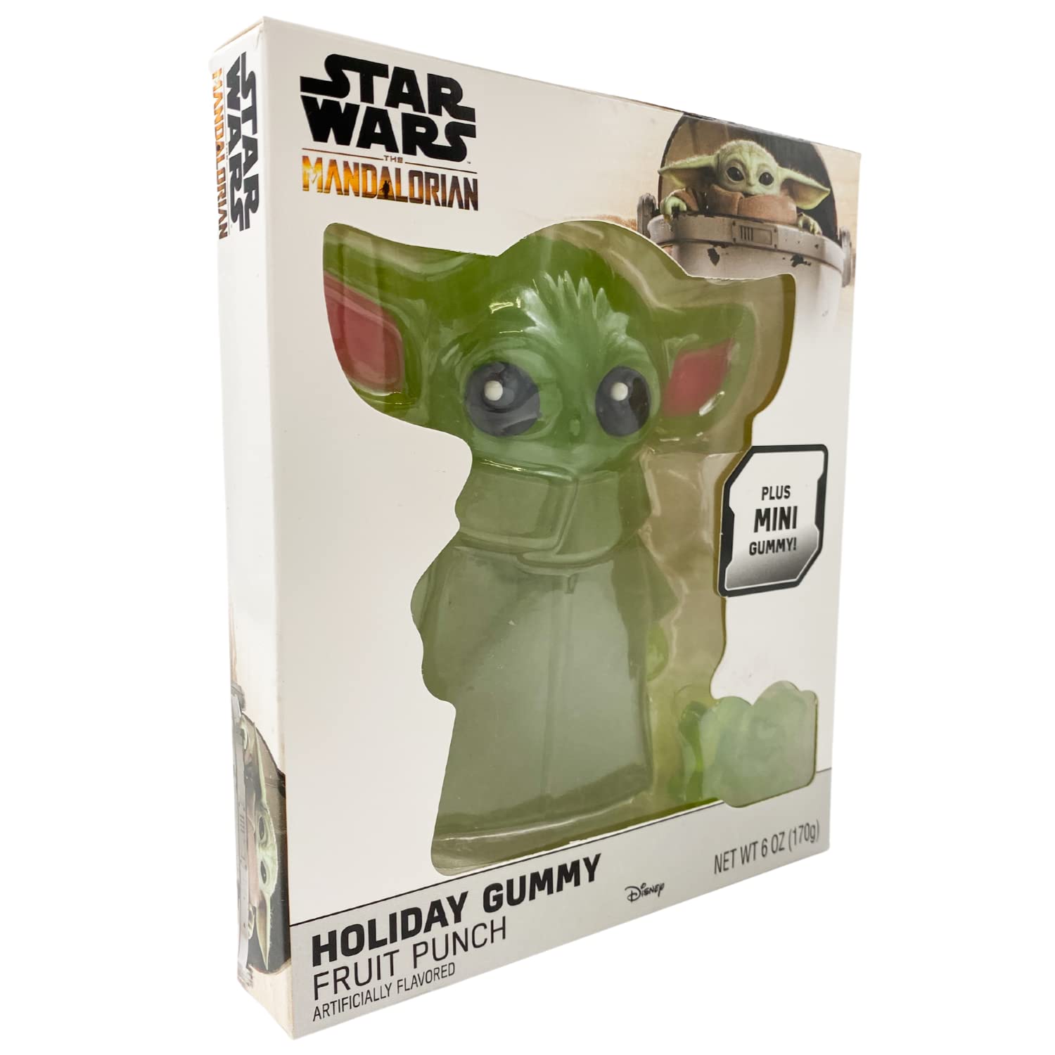 Galerie Star Wars The Mandalorian Grogu Gummy Candy with Mini Frog Treat, Fruit Punch Flavored Party Favors, Easter Basket Stuffers for Kids, 6 Ounces