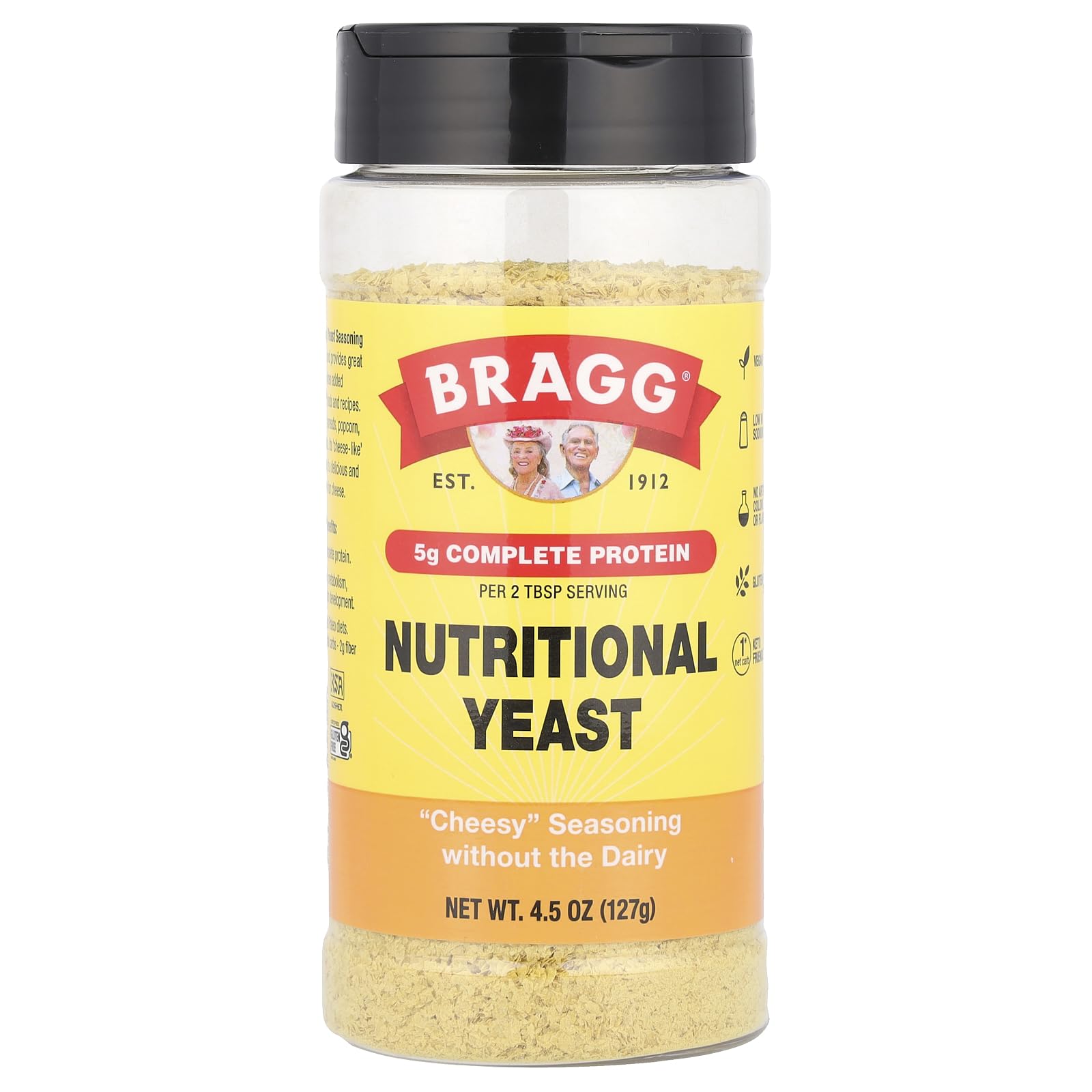Bragg Nutritional Yeast Seasoning, 4.5 Oz (Pack Of 3)