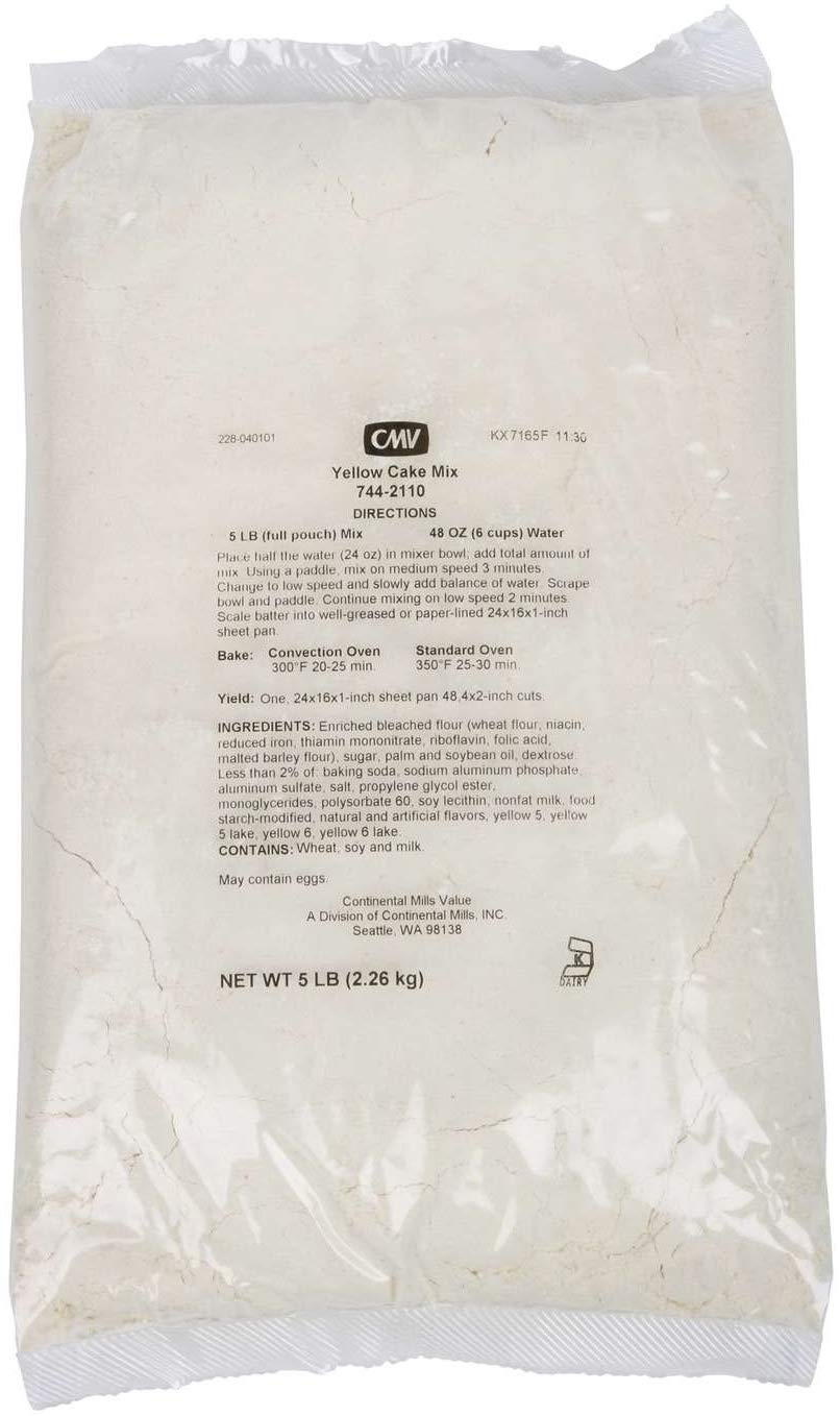 Continental Mills Yellow Cake Mix, 5 Pound -- 6 per case.