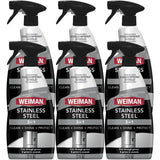 Weiman Stainless Steel Cleaner & Polish, 6 Pack, Anti Fingerprint Spray, Water Spots & Grease, No Streaks or Residue, Safe for Metal Polish, Chrome