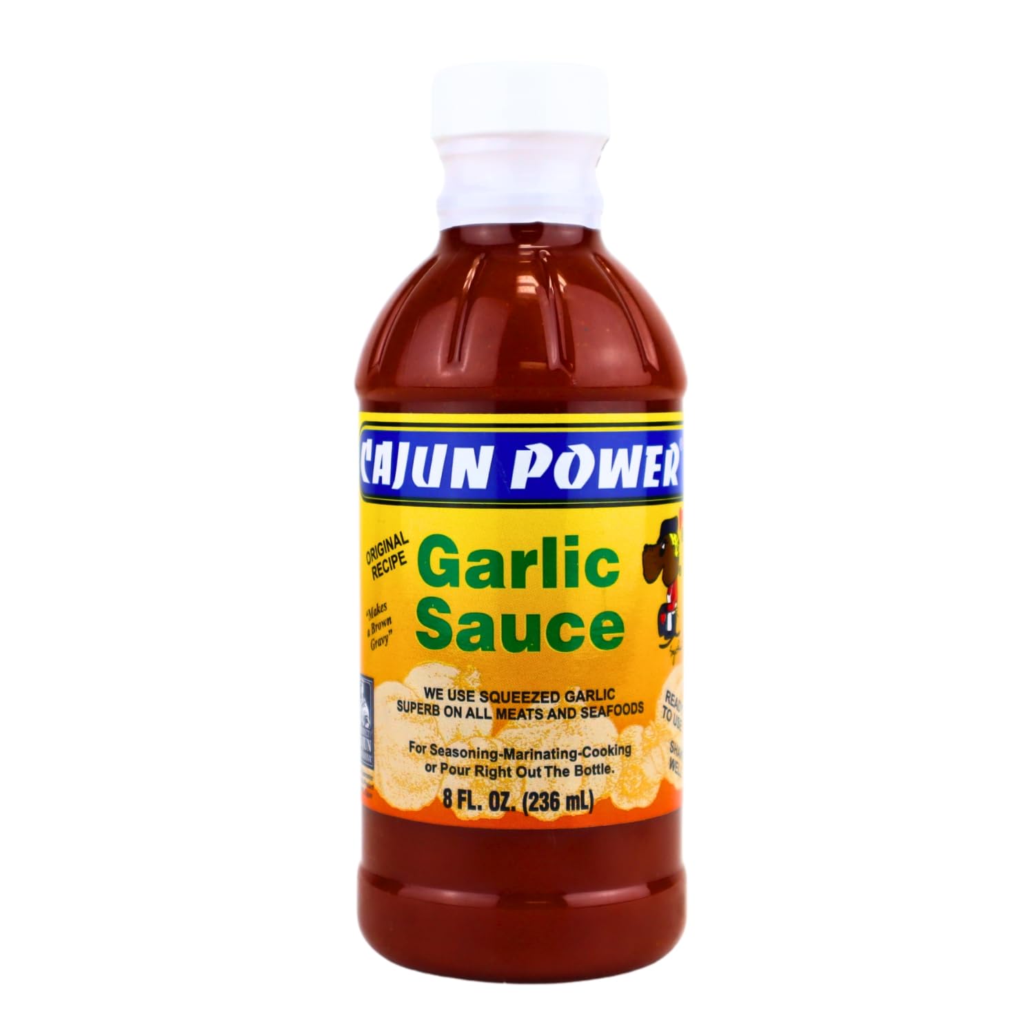 Cajun Power garlic sauce - Authentic Louisiana Flavor, Gourmet Cooking Sauce, Perfect for Cajun Recipes, Marinades, Grilling, and Dipping (1 Pack