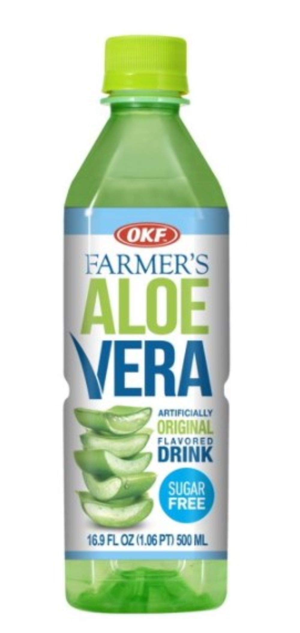 OKF Farmers Aloe Drink, Sugar Free, 16.9 Fl Oz ( PACK OF 20)