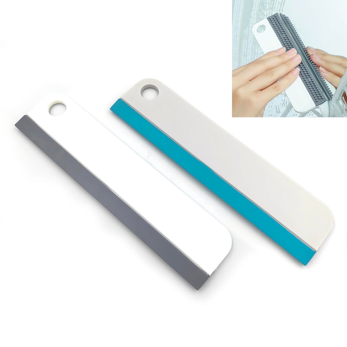 All-Purpose Mini Soft Rubber Window Squeegee Window Scrubber Scraper Glass Cleaning Squeegee Tool for Glass,Shower Door,Mirrors,Bathroom,Kitchen