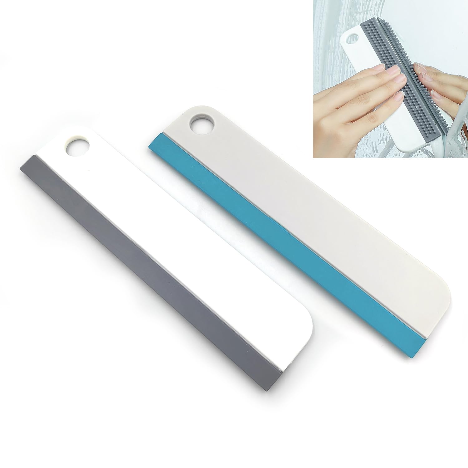 All-Purpose Mini Soft Rubber Window Squeegee Window Scrubber Scraper Glass Cleaning Squeegee Tool for Glass,Shower Door,Mirrors,Bathroom,Kitchen