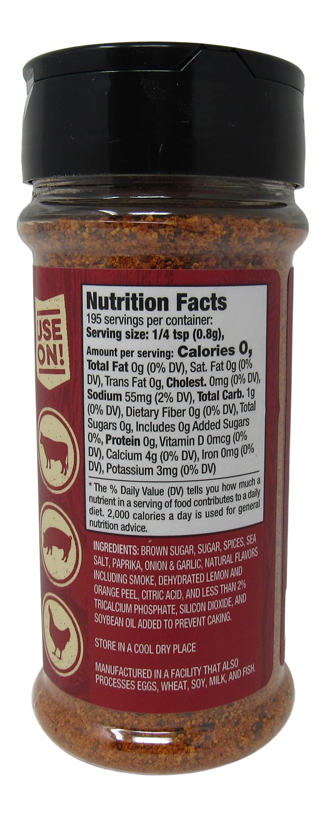 Buc-ee's Texas Round Up BBQ Rub, Gluten Free, One 5.5 Ounce Shaker Bottle