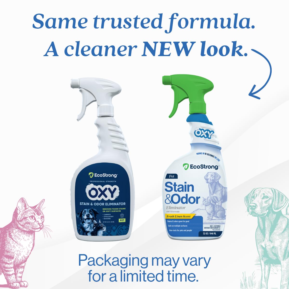 Oxy Pet Carpet Cleaner Spray | Pet Stain Remover for Pet Urine, Cat Pee, Dog Poop | Deep Spot Treating Action on Carpeting, Upholstery, Laundry, Pet