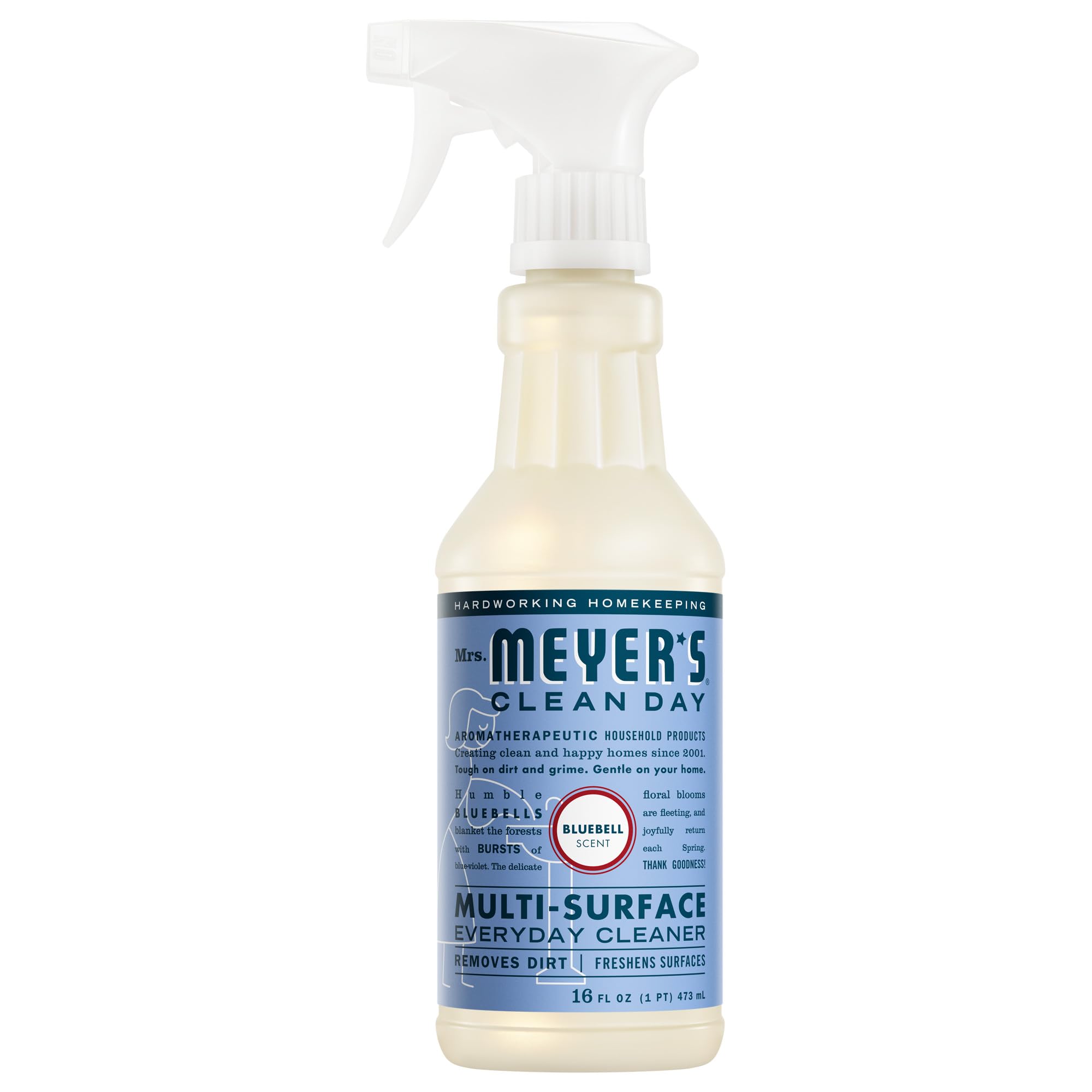 MRS. MEYER'S CLEAN DAY Multi-Surface Everyday Cleaner, Bluebell Scent, 16 Fl Oz Bottle