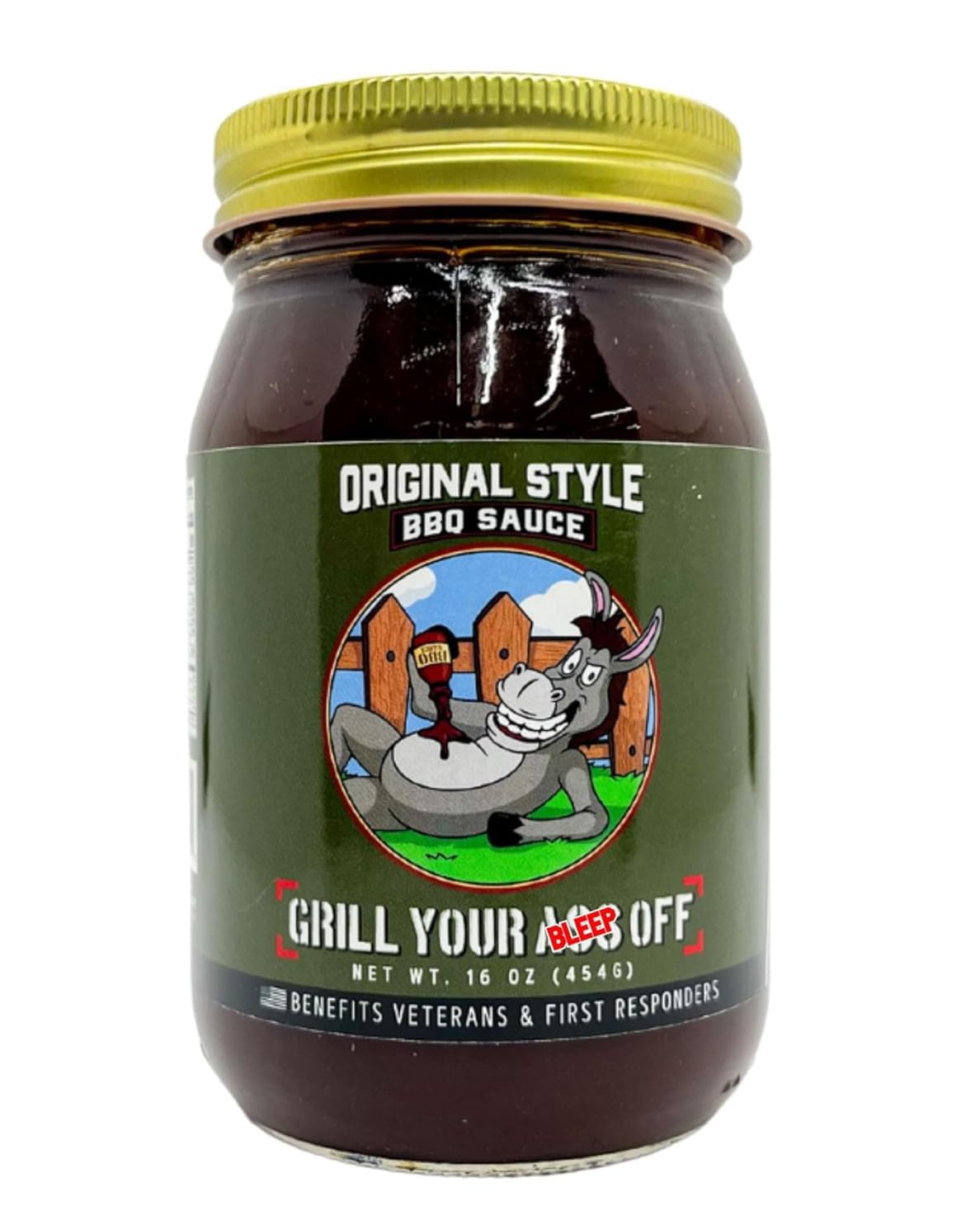Grill Your As* Off Original Style BBQ Sauce - 16oz Versatile Barbecue Sauce for Beef, Ribs, Burgers & More - Bold, Smoky & Savory Flavor for Grilling
