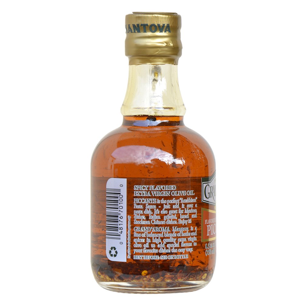 8.5 Oz Grand'aroma Piccante Flavored Extra Virgin Olive Oil by Compagnia Alimentra Italiana