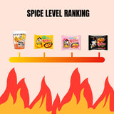 Korean Spicy Ramen Box | 3 Buldak Ramen “Original, Cheese, Carbo +1 Korean Spicy Rice Cake Tteokbokki +1 Korean Sweet Drink + 4 Chopsticks | Korean