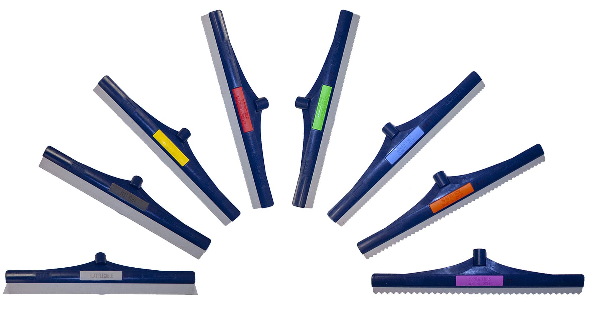 Midwest Rake 18" SpeedSqueegee, 15-20 Mil - Polymer Frame, Color Coded, Epoxy & Urethane Flooring Tool - SKU 47762