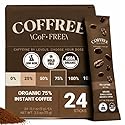 COFFREE Organic Instant Coffee Packets - Mold Free, Low Acid, Single-Origin Arabica - Individual Single Serve Coffee Sticks - Easy for Travel, Camping
