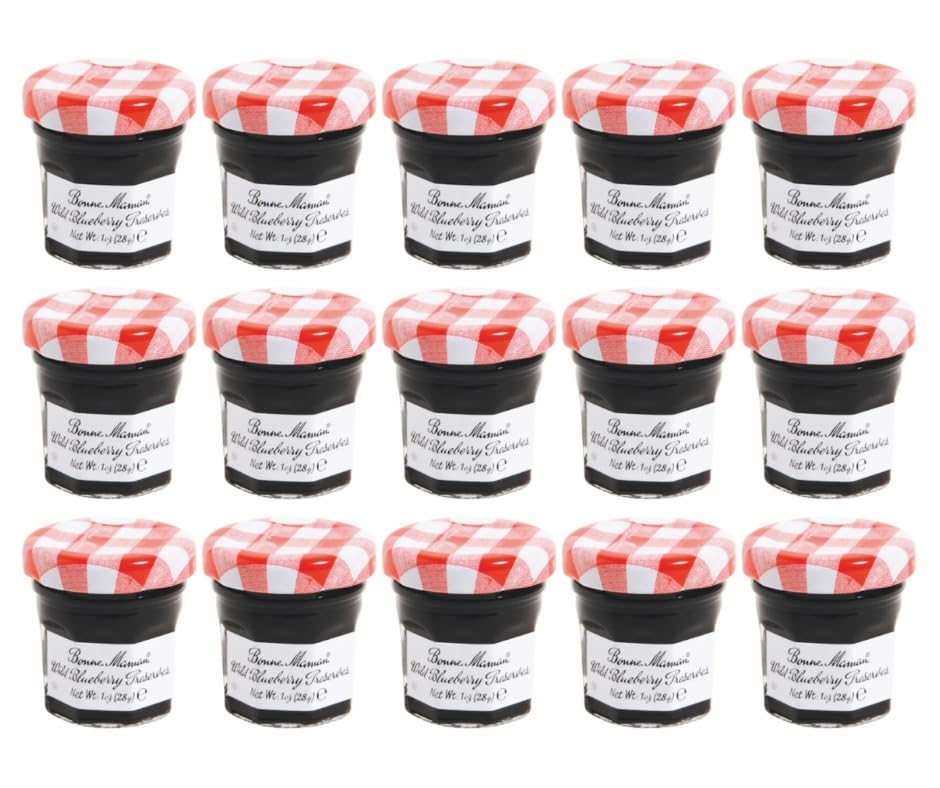 Bonne Maman Wild Blueberry Preserves, 1 Ounce Jars (Pack of 15)