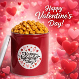 Uncle Myron's Valentine’s Day Gift Popcorn Tin - Caramel Popcorn - 24 oz Caramel Popcorn (Valentine’s Day Gift)