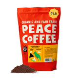 Peace Coffee Guatemala Single Origin Ground Dark Roast Coffee, 5 lb, Organic Fair Trade, Smooth, Deep Flavor, Shade Grown, Fresh Roasted
