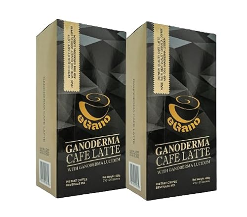 2 Boxes eGano Premium Ganoderma Cafe Latte Instant Coffee With Ganoderma Lucidum Extract (21g x 20 Sachets/Box)