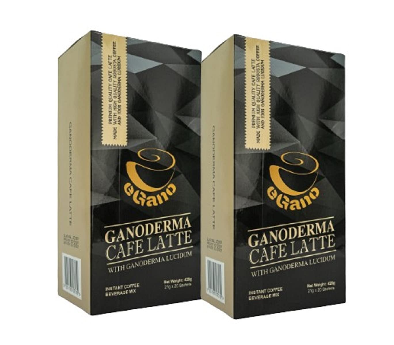 2 Boxes eGano Premium Ganoderma Cafe Latte Instant Coffee With Ganoderma Lucidum Extract (21g x 20 Sachets/Box)