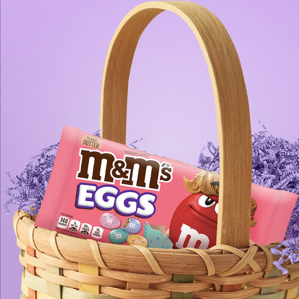 M&M'S Peanut Butter Chocolate Speckled Easter Egg Candy, 9.2 oz Bag